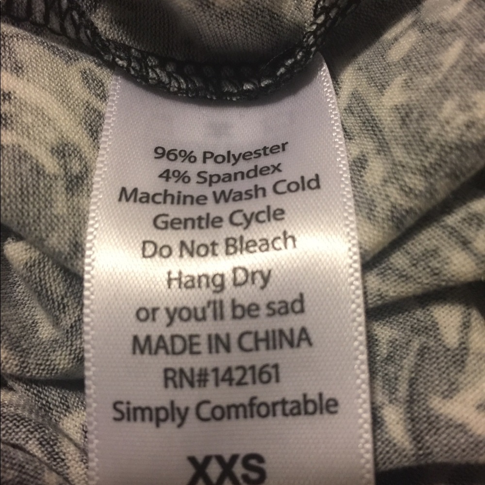 Brand New Lularoe XXS Julia. Black, grey and white - Picture 3 of 3